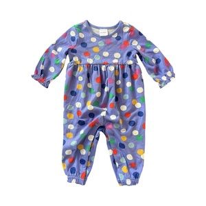 NWOT Hanna Andersson purple polka dot bubble romper